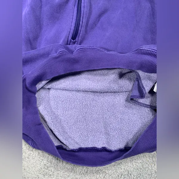 Fabletics Purple Quarter-Zip Sweatshirt large - Image 8
