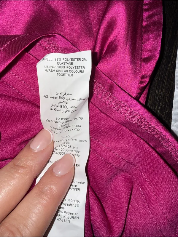 Missguided Fuchsia Satin Slip Chemise - Image 7