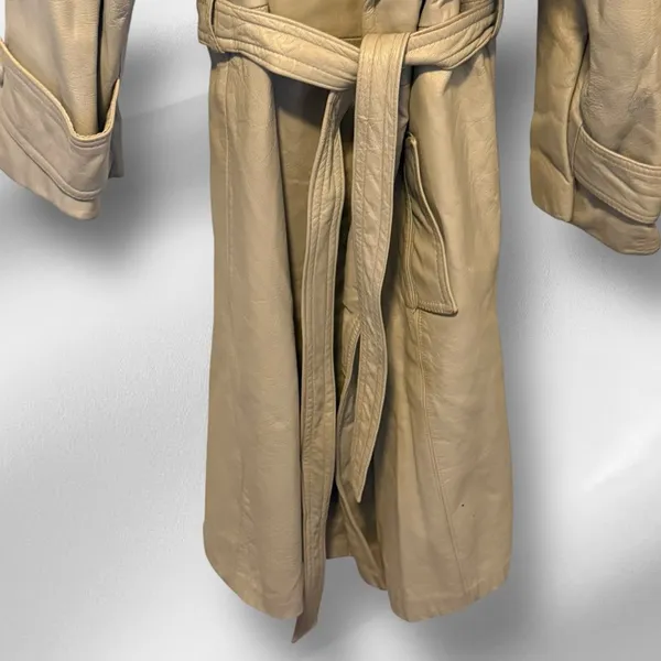 Vintage 24 K Leather By Dan‎ Di Modes Leather Coat with Real Fur Collar - Image 3