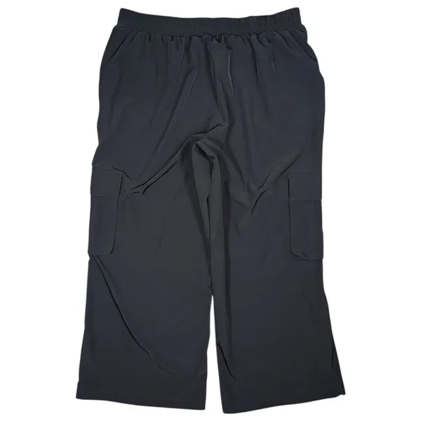 Fabletics Downtown Wide Leg Cargo Pants Women’s XXL / 1X Black Pull On Relaxed - Image 3