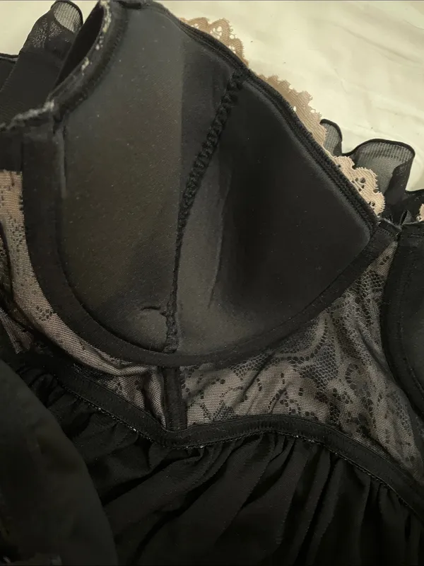 NWT Torrid Sz 1 (14/16) Black Lotus Lace Underwire Babydoll Chemise Lingerie - Image 11