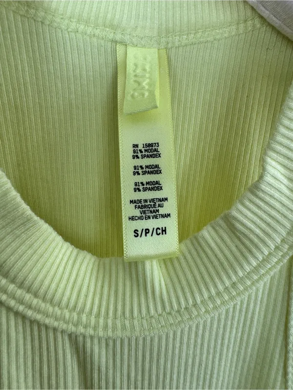 SKIMS neon yellow body con midi dress - Image 5
