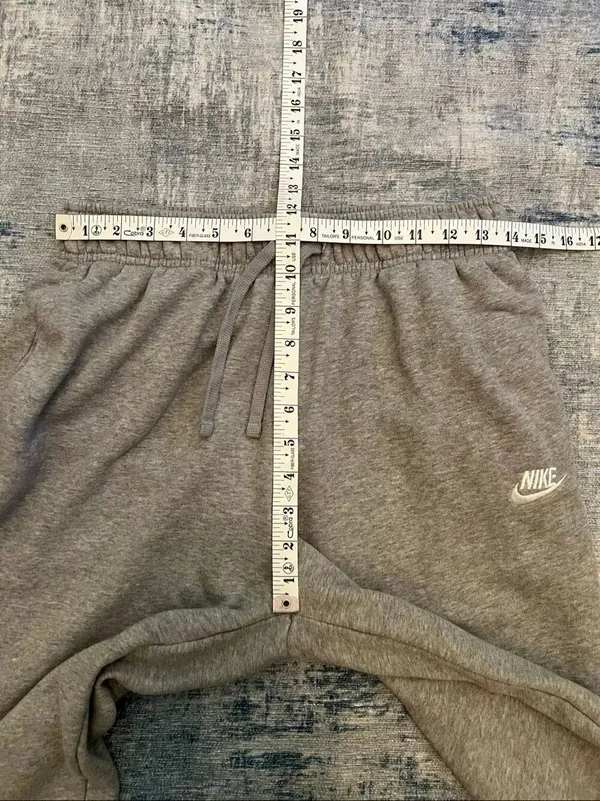 Nike Heathered Gray Club Fleece Mid Rise Oversized Sweatpants Women's Small - Image 7