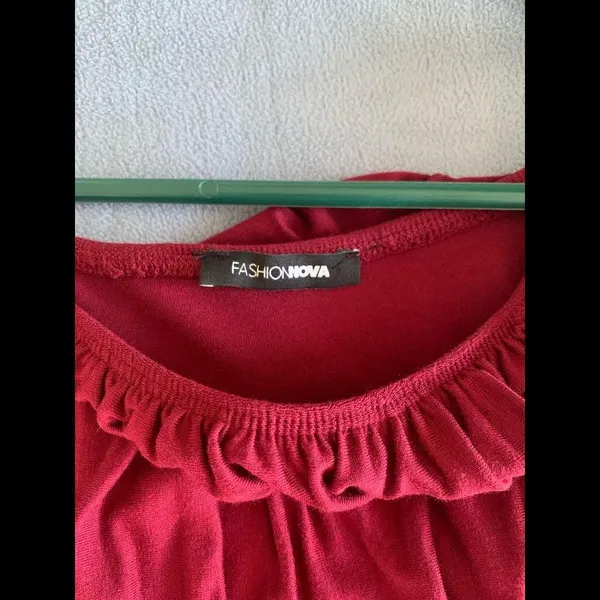 Forever 21 Maroon off the shoulder body suit - Image 4