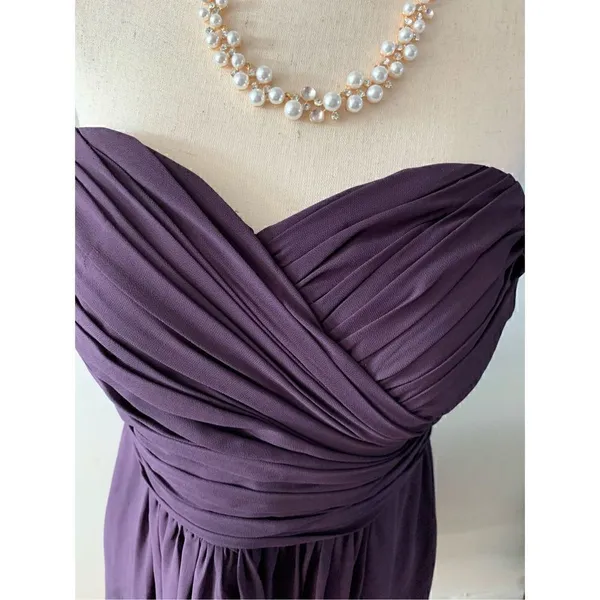 Bill Levkoff Purple strapless dress size 14 - Image 6