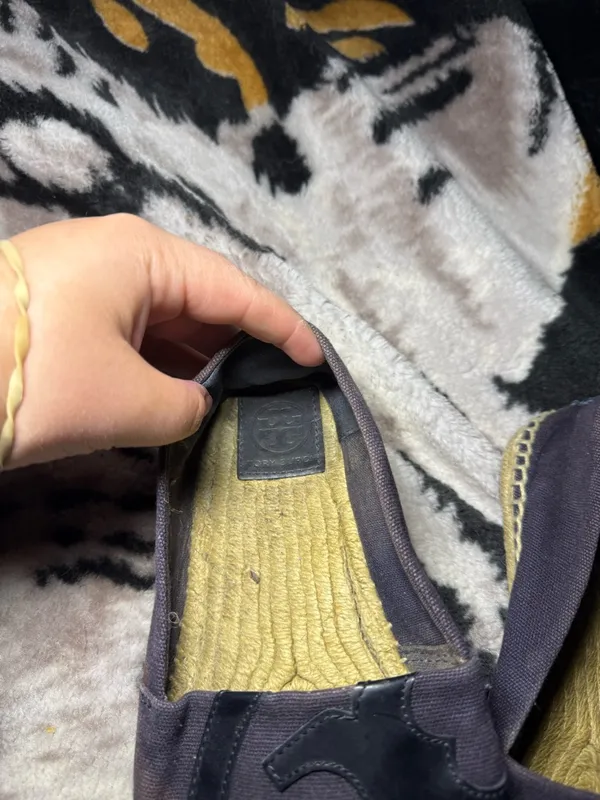 Tory Burch Navy Blue Lonnie Espadrille Flats - Image 4