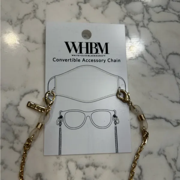 NWT White House Black‎ Market WHBM Convertible Accessory Glasses Chain - Image 3
