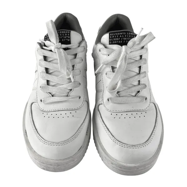 AllSaints VIX Women;s White Leather Low Top Athletic Trainers Sneakers Shoes 7 - Image 2