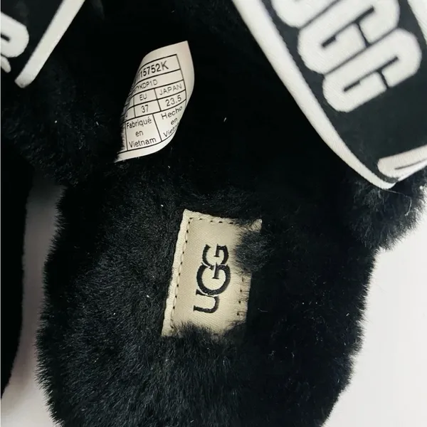UGG Black Fluffy Footwear - Image 4