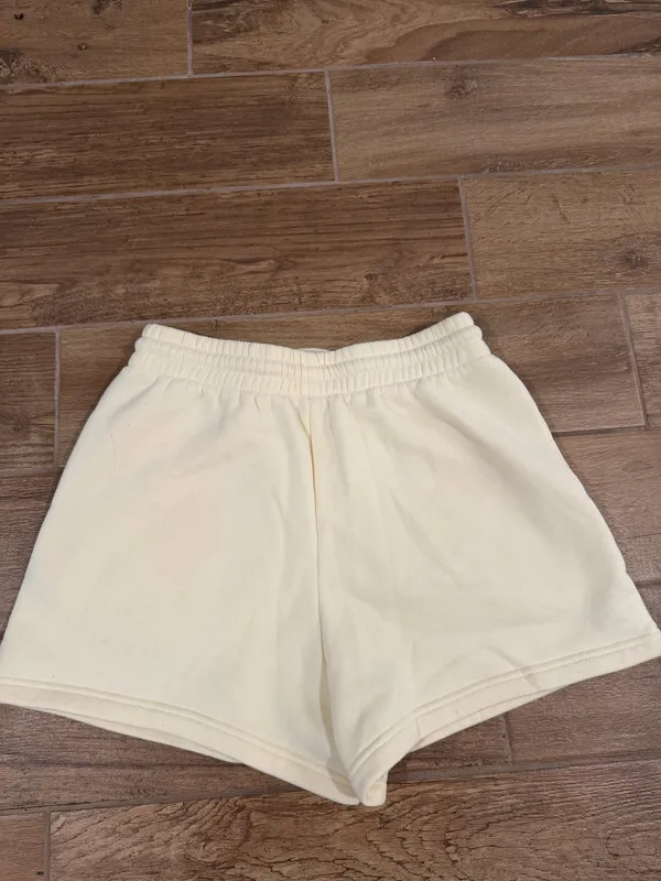 White Fox Boutique Lounge Shorts Butter Yellow - Image 2