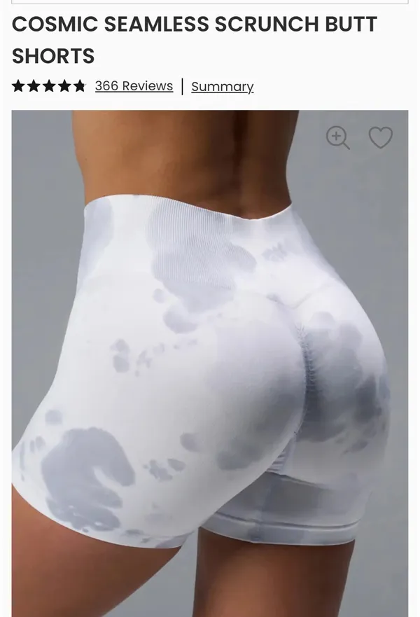 TLF Seamless Scrunch Shorts Gray - Image 2