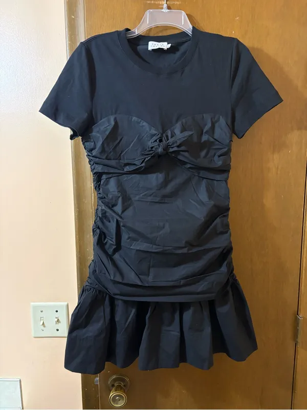 Tanya Taylor Peyton Black Mini Dress - Image 5