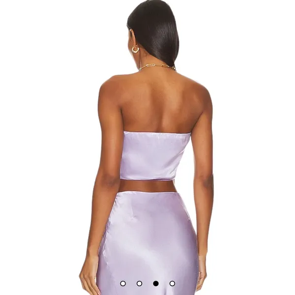 REVOLVE- SNDYS ANGEL Strapless Satin TOP IN LILAC US 8 NWT!!! - Image 3