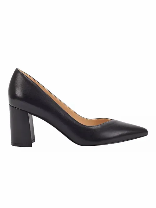 Marc Fisher Caitlin Sweetheart Topline Block Heel Pumps in Black, Size 9, NEW - Image 2