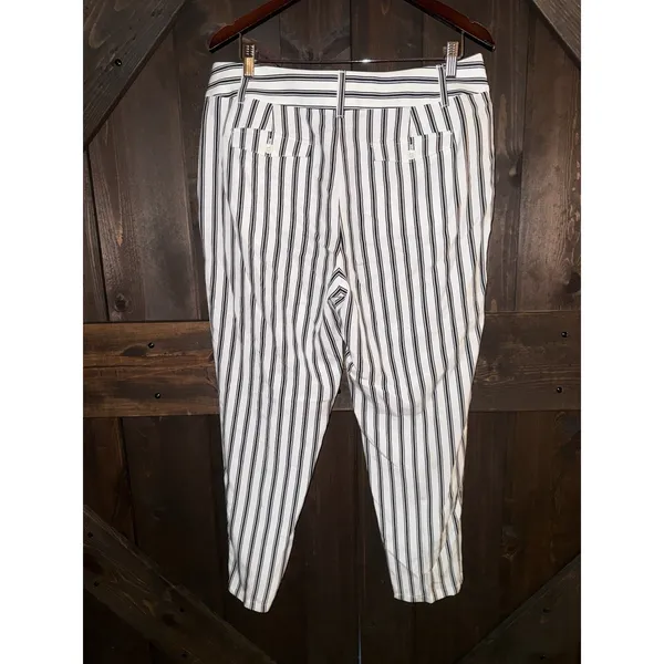 Ann Taylor Loft Striped‎ Summer Pants in Marisa Fit Sz 10 Jasmine Color - Image 6