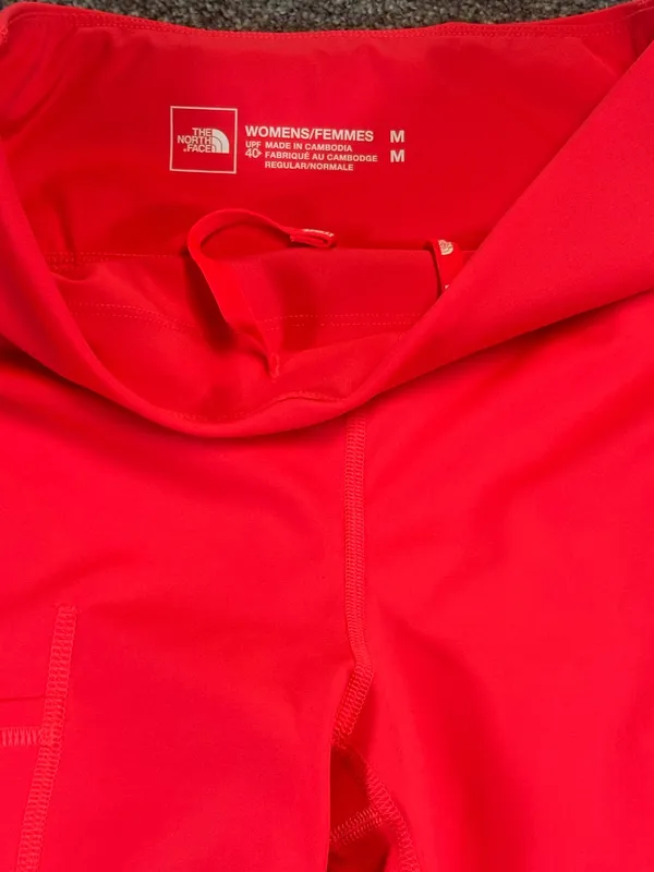 The North Face Trail Running Leggings Hot Pink/Coral Mesh Pocket Women’s M - Image 6