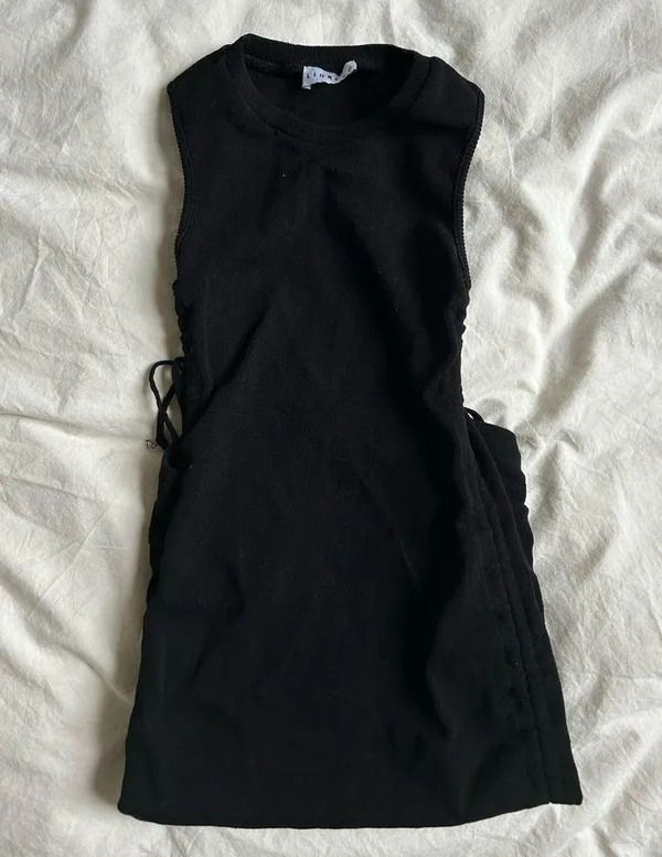 Lioness military minds Black Sleeveless Ruched Dress - Image 2