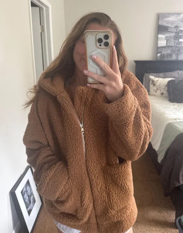 Fleece Pullover Brown Size L - Image 2