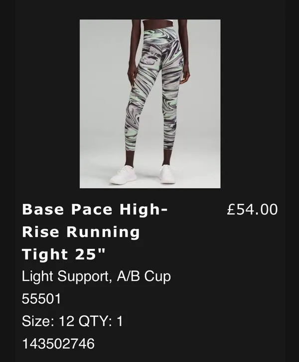 Base Pace High-Rise Running Tight 25" - Image 2