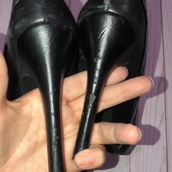Jessica Simpson black leather booties - Image 7