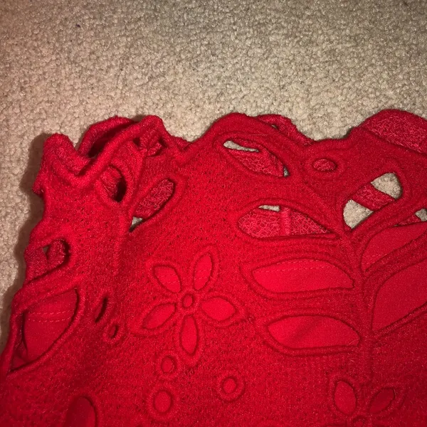 Nordstrom red lace dress - Image 3