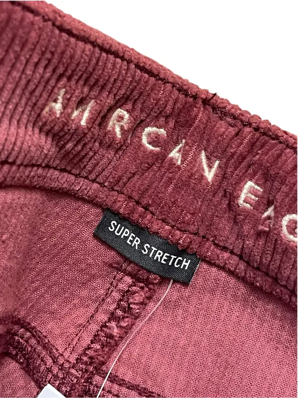 American Eagle Outfitters Women's Corduroy Super Stretch Mom Jeans Rolled Hem - Image 6