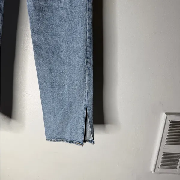 abercrombie fitch 90s‎ straight ultra high rise Size 29/8 XL Light Wash Distress - Image 7