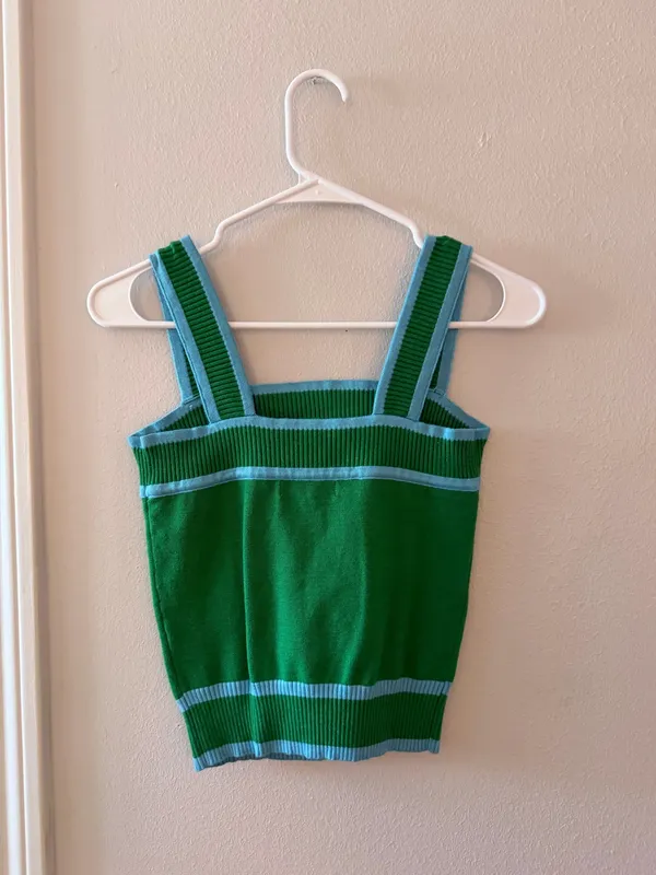 Dokotoo Green and Blue Knit Top - Image 2