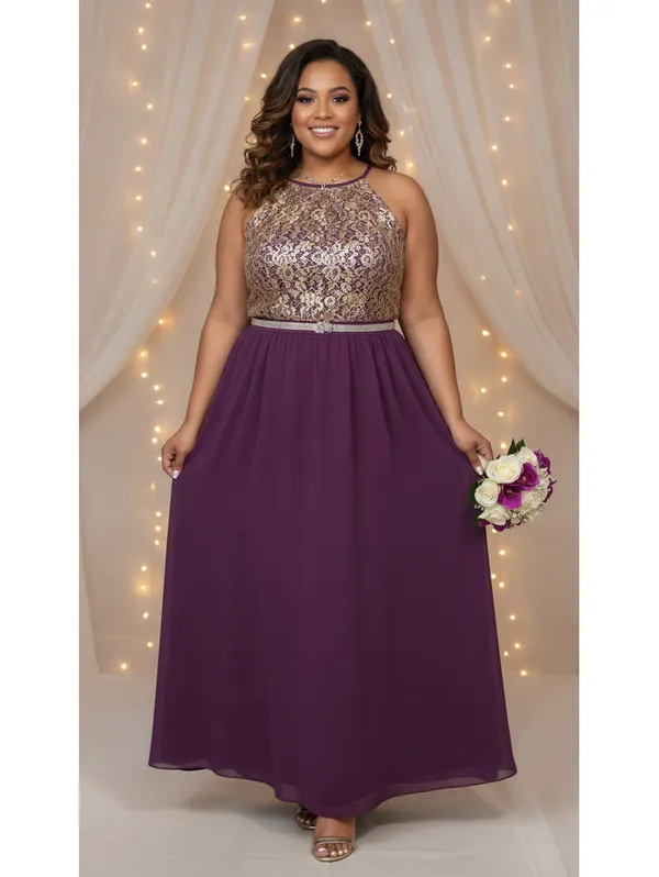 Alfred Angelo Purple Grape Maxi Formal Skirt 26W Prom Formal Whimsigoth - Image 6
