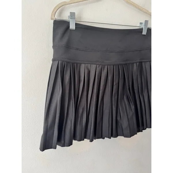 NWT Yogalicious Lux Match Made Black Pleated Pull On Tennis Skort Size Large - Image 3