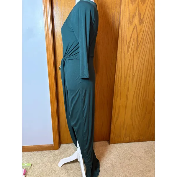 Lovers and Friends Sundance Maxi Dress Everglade Green V-Neck Twist Front Small - Image 6