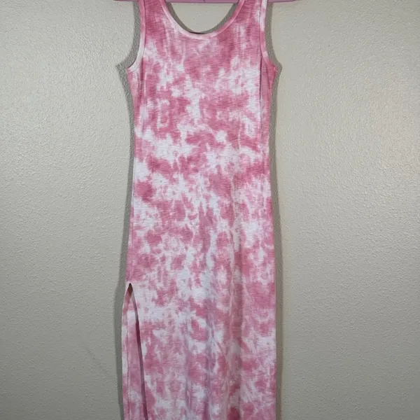 Love Shack Fancy Pink Tie Dye Midi Dress Womens S Boho Coastal Beachy Summer - Image 3