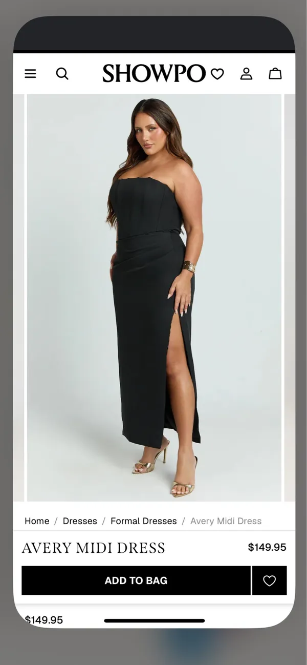 Showpo New Avery Midi Black Dress 14 XL - Image 4