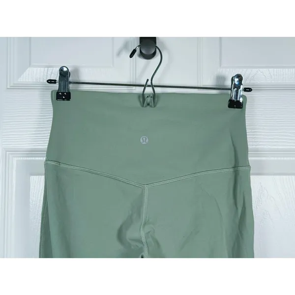 Lululemon Align High Rise Mini Flare Pants Size 6 Green Yoga Pilates Gym Lounge - Image 6
