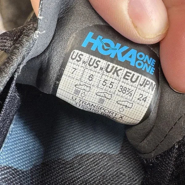 Hoka‎ One One Transport X Black Running Shoes Women's 7 Men's 6 NWOB - Image 8