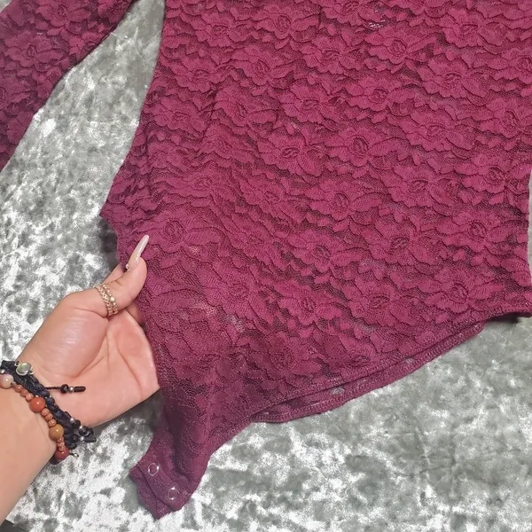 Forever 21‎ Lace Long Sleeve Bodysuit - Image 2