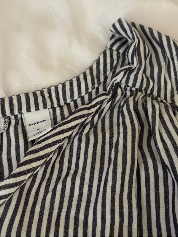 Coastal grandma flowy nautical stripe tank / Old Navy Black XL - Image 11