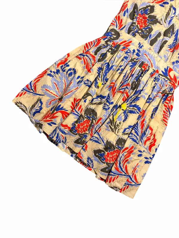 Oliphant Design V-Neck Puff Sleeve Mini Dress Chennai Cobalt Size XS - Image 8