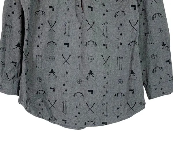 Legendary Whitetails Firelight Popover Flannel Shirt Size Large - Image 4