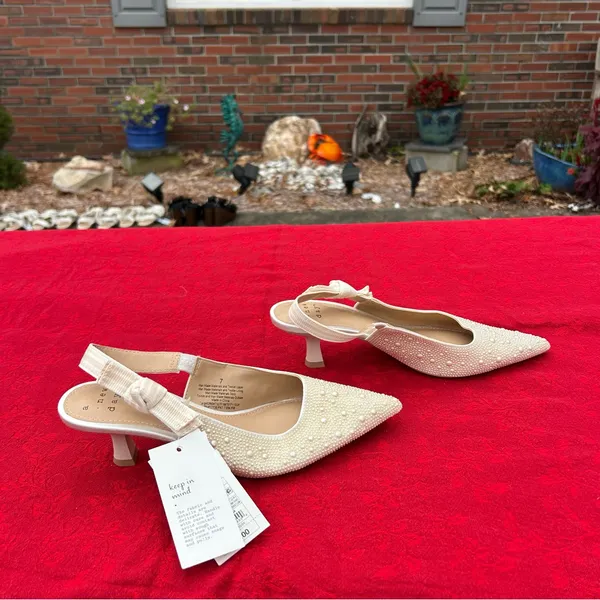 Women's Milan Slingback Heels - A New Day size 7 pearl wedding‎ guest classic - Image 7