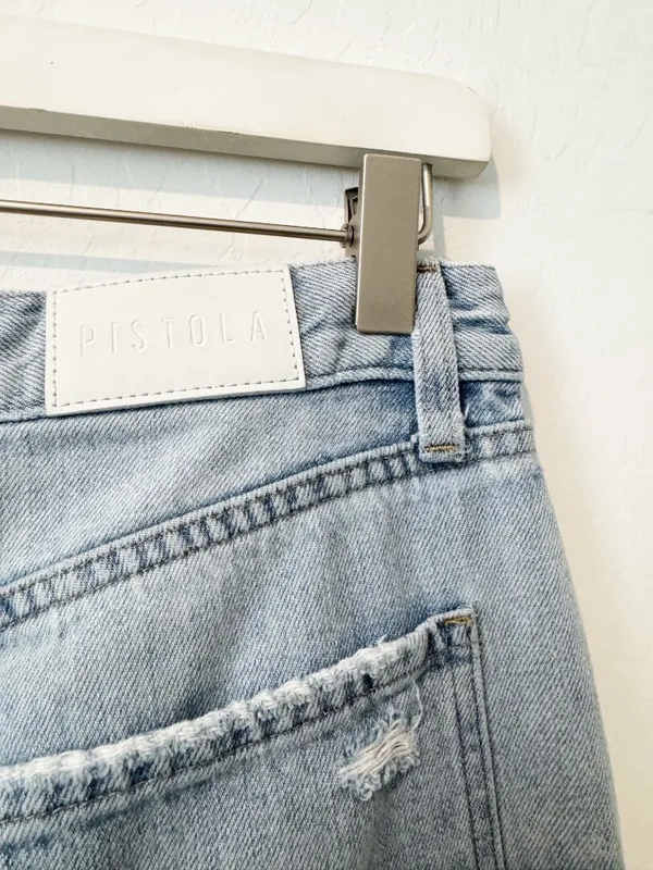 Pistola Dylan Carpenter Jeans Size 26 Wide Leg Baggy Light Wash Denim Utility - Image 9