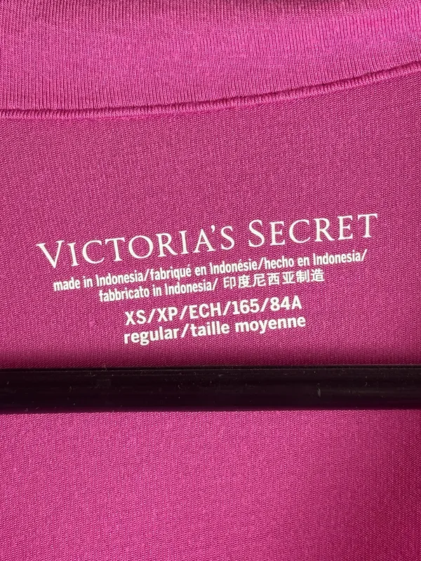 Victorias Secret Women XS Hot Pink Modal Long Sleeve Sleepwear Shirt Monogrammed - Image 6