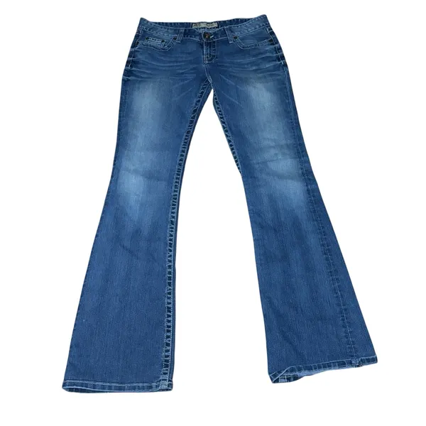 Buckle BKE Sabrina Women's Jeans Size 30x35.5 Mid Rise Boot Stretch Blue Denim - Image 11