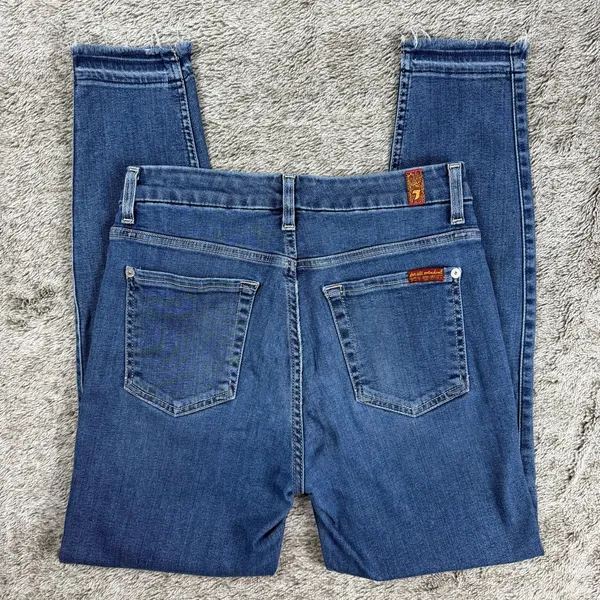 7 For All Mankind The High Waist Skinny Ankle Women's 27 - Image 2