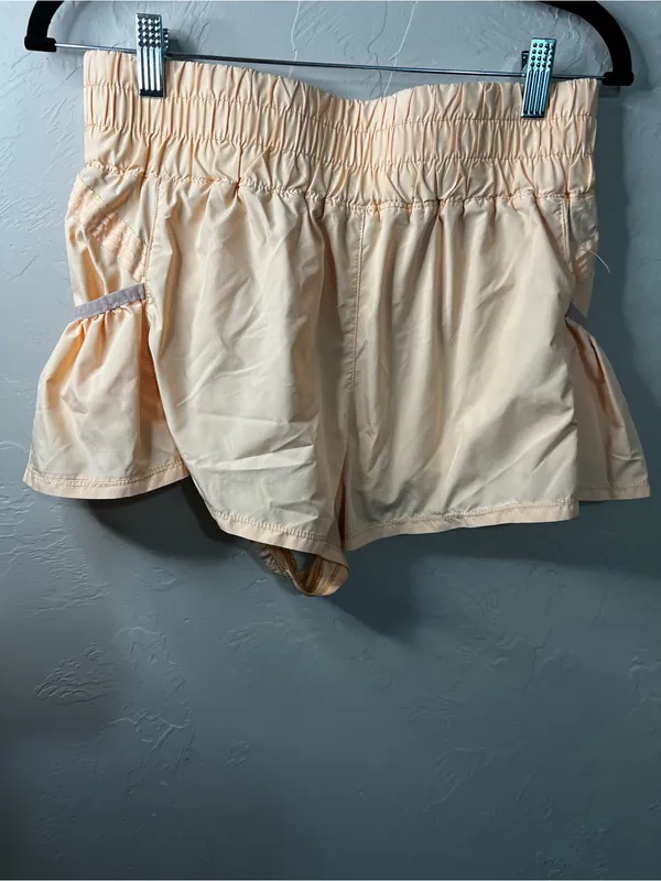 Free People Movement Get Your Flirt On Peach Built-In Liner Running Shorts - Image 5