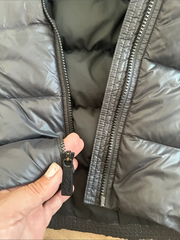 Nike Anthem 700 Down Puffer Jacket Dark Gray Grey Women’s Size M Hooded - Image 8