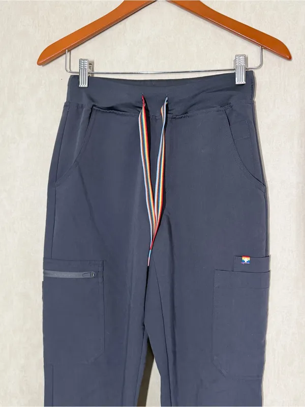 Figs Women’s Zamora Jogger Scrub Pants Pride Edition in Gray XSP - Image 2