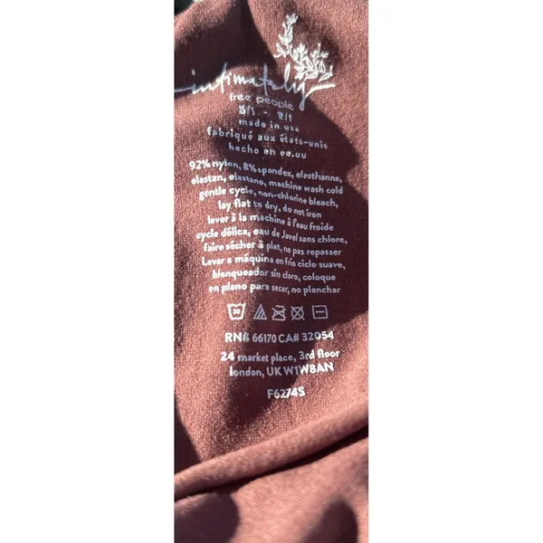 Free People Intimately One Piece Brown Shape Wear Slip Women’s XS/S Fitted NWT - Image 3