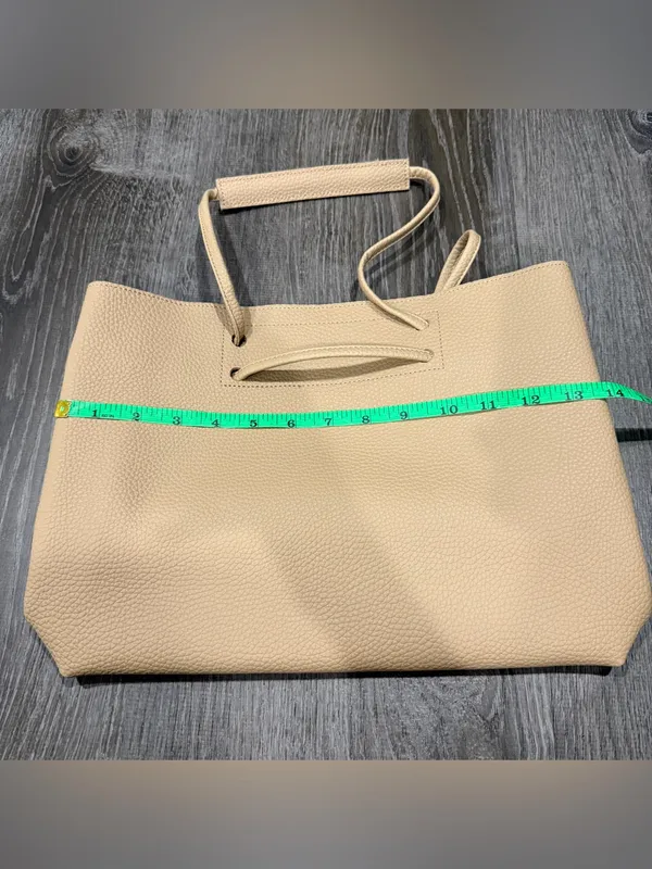 NWOT 8 Other Reasons Light Brown Bucket Tote Bag - Image 5