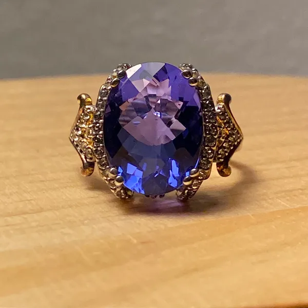Victoria Wieck 10.58ctw Color Change Fluorite & White Topaz Ring 925 SS Sz‎ 10 - Image 2